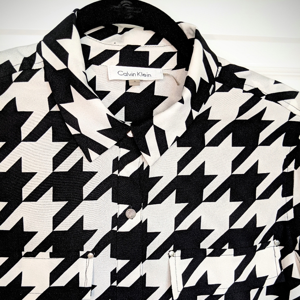 Calvin Klein Houndtooth Button Down Shirt